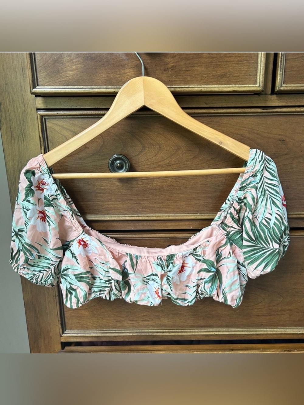 Windsor Tropical Print Crop Top